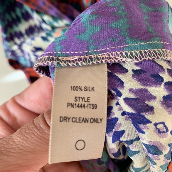 Silk multicolored dress - Picture 3 of 7